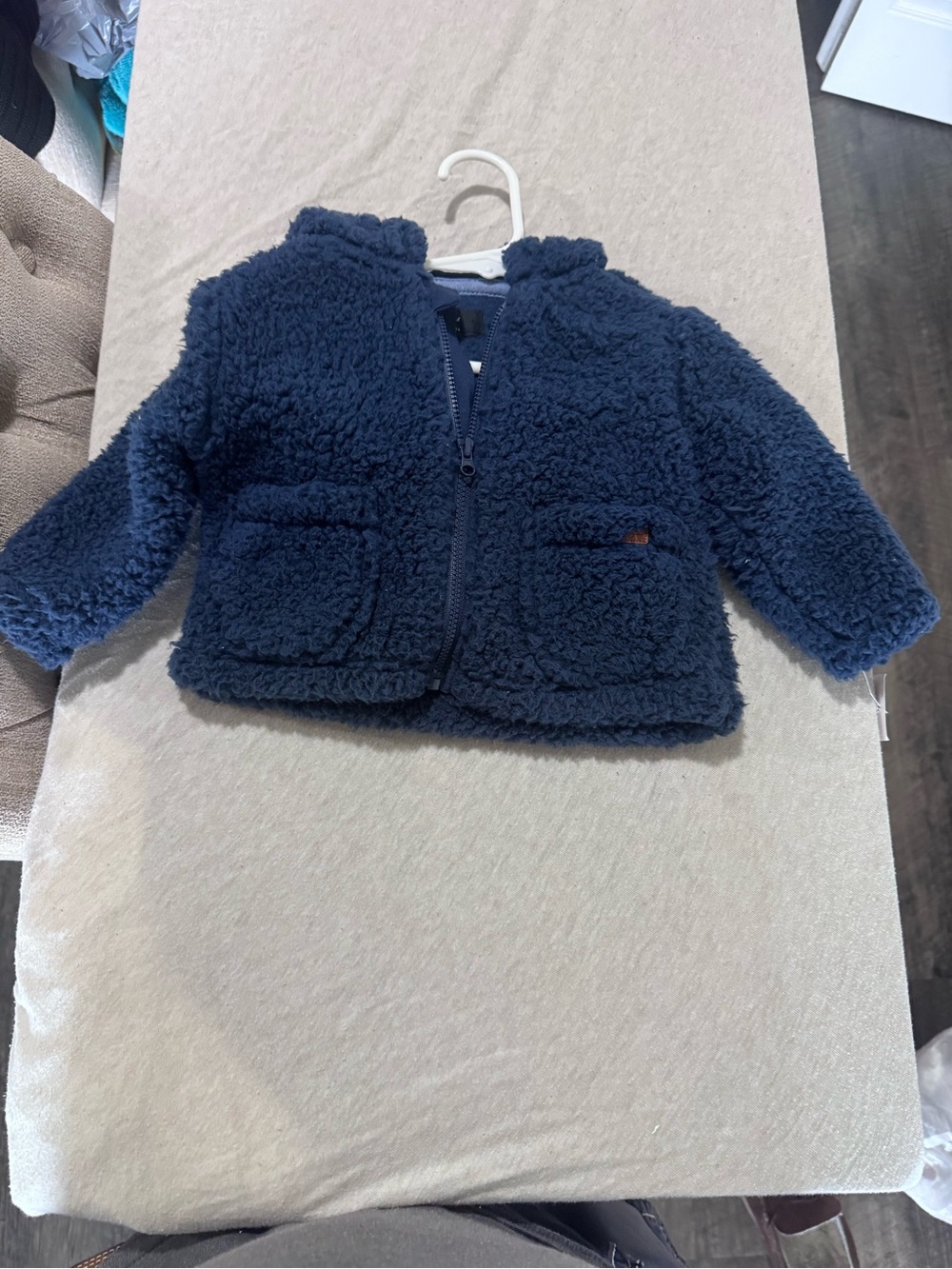 7 For All Mankind Navy Sherpa Lined Jacket